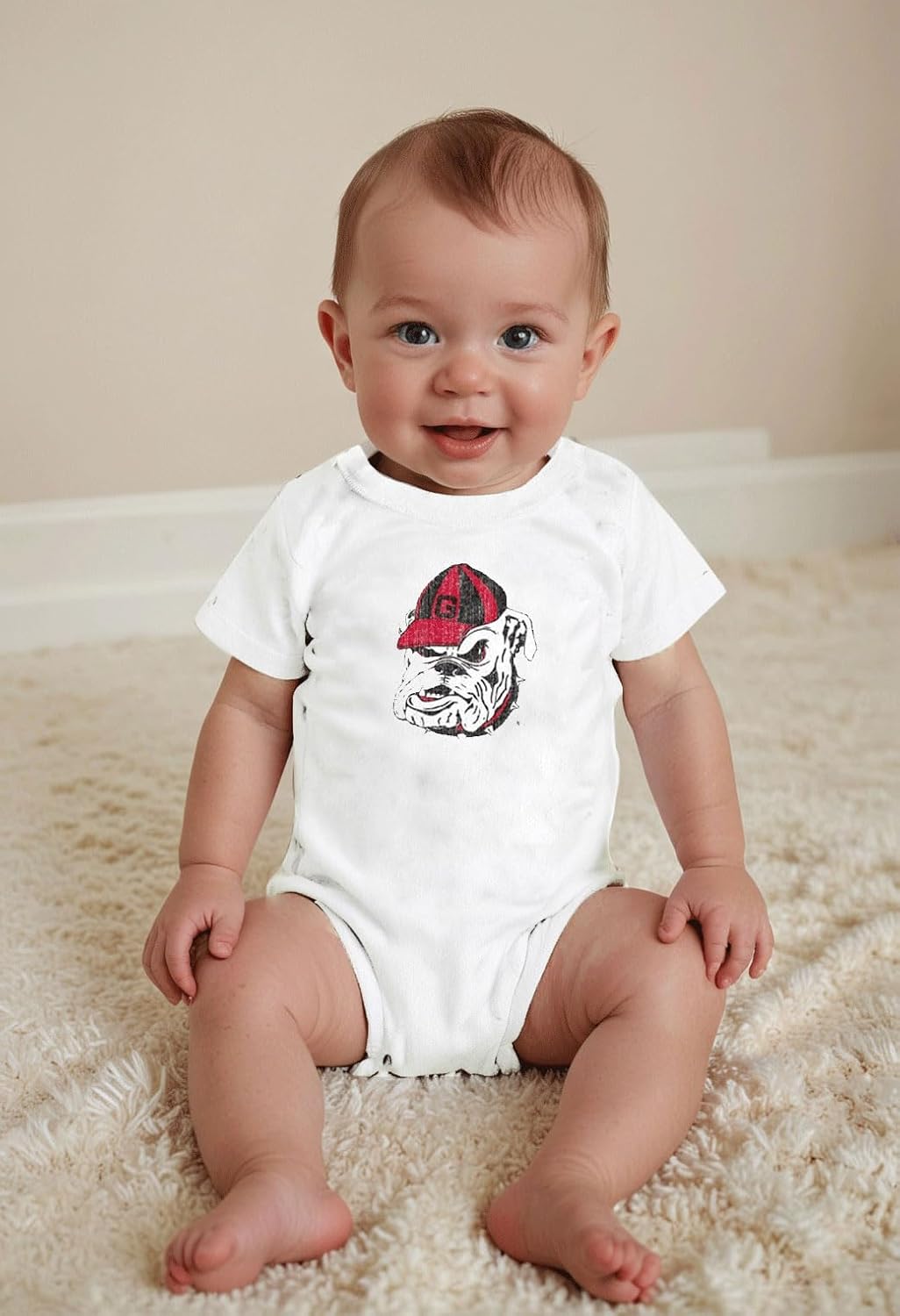 Wes and Willy Baby College Team 3 Pack of Cotton Rompers