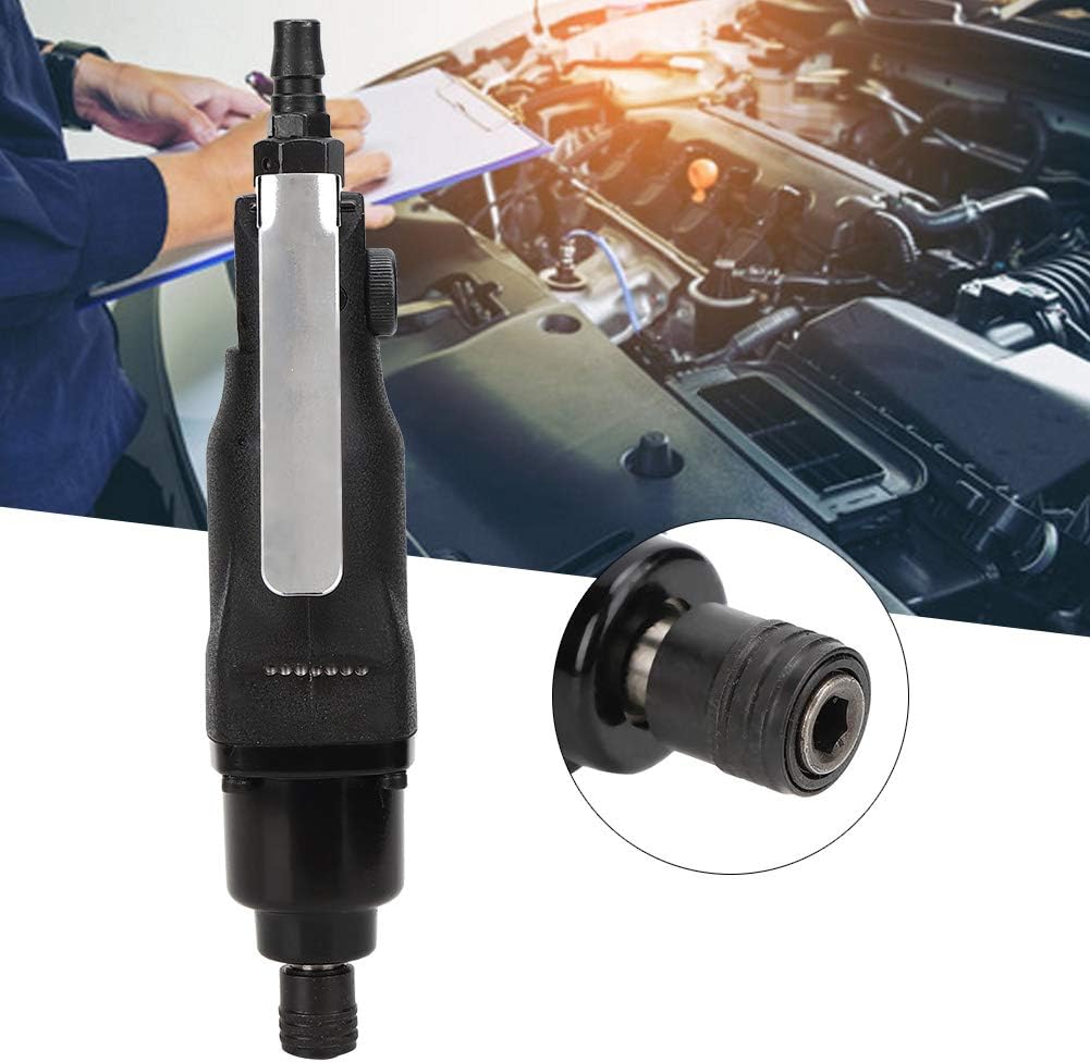 Thincol Air Screw Driver, Straight Reversible Pneumatic Screwdriver with 1/4-Inch Inlet & Cross Screw Bits, High Torque 75N.M Industrial Screw Gun, Adjustable 8000 RPM(US Type)