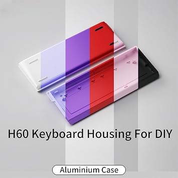 FKZ H60 Aluminum Keyboard Case,60% Compact Customized Mechanical Gaming Keyboard Housing Compatible with Wooting60/Win60/GH60/MADLIONS MAD60HE/61Keys Barebones Keyboard DIY (Black)