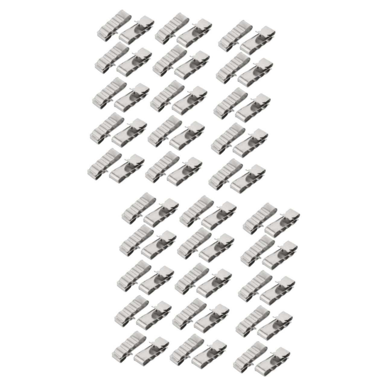 CIYODO 60 Pcs Photovoltaic Clamp Wire Clips Trailer Frame Cable Clips Solar Panel Cable Clips Pv Module Wire Management Trailer Wiring Clips Cable Clamp Stainless Steel Silver