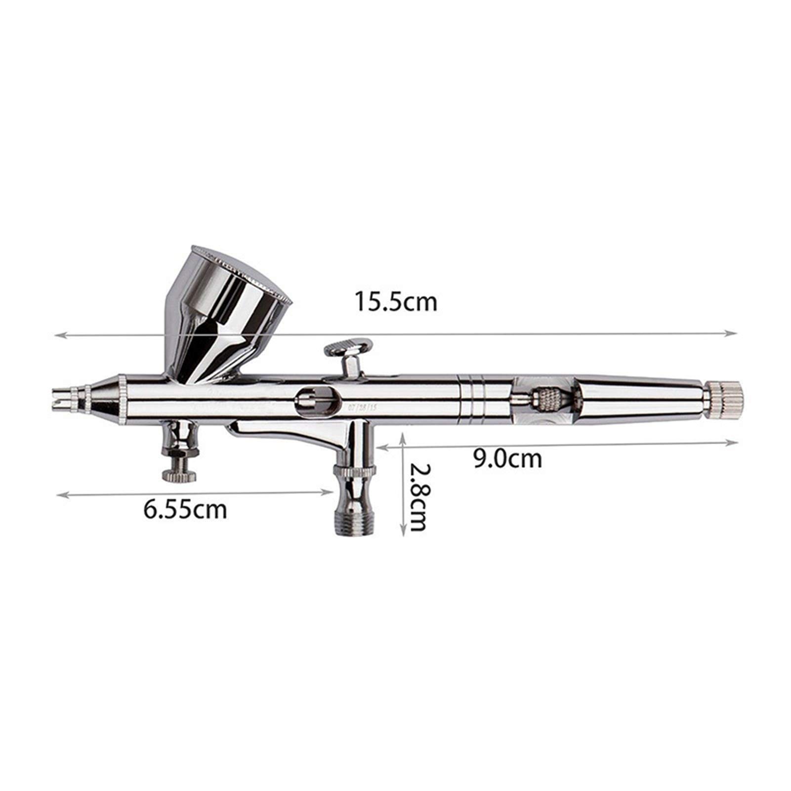 Genérico Accesorios para aerógrafos 0.2/0.3/0.5mm Acción Dual Airbrush Airbrush Kit para Herramientas de Pastel Spray Airbrush Craft Craft Pintura Práctica Nail Art Airbrushs Tatuajes (Color : A)