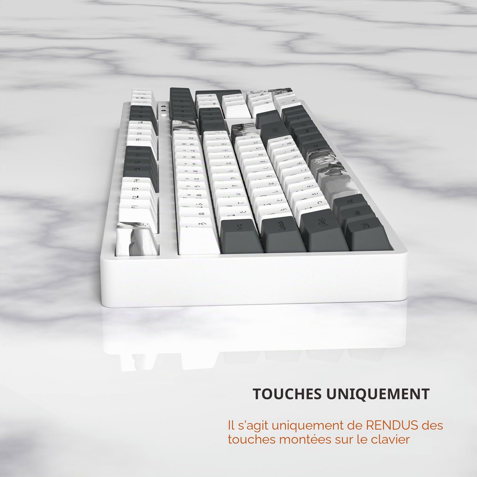 MOLGRIA Ink Lotus Lot de 140 touches PBT OEM pour clavier Gateron Kailh Cherry MX