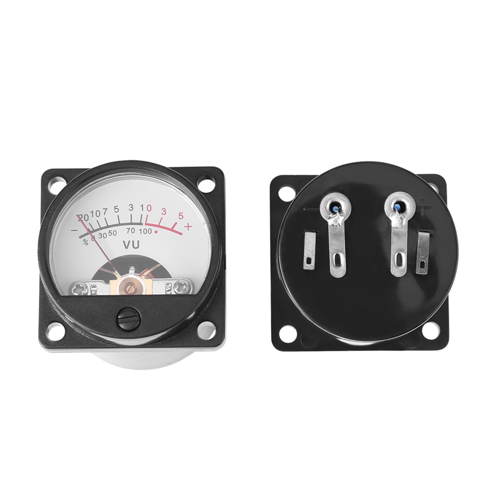 Yctze VU Meter 2 Pieces with Warm Backlight for Sound Level Recording, Comes with Driver Card - Analog Sound Level Amplifier Panel