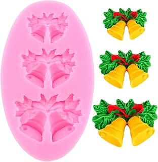 Christmas Bells Silicone Fondant Molds For Cake Decoration Cupcake Topper Candy Gum Paste Chocolate Polymer Clay
