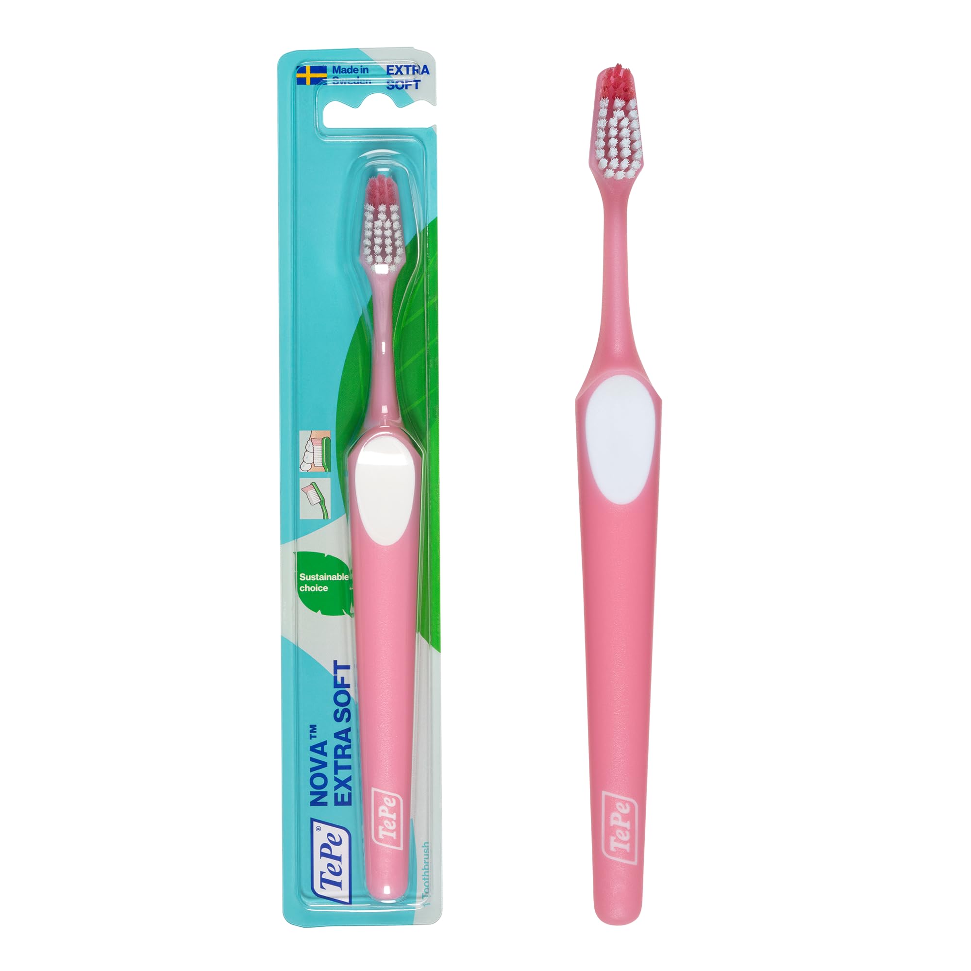 Tepe Nova Toothbrush, Extra Soft, 1Pc, Longer Tip For Improved Access To Back Teeth, Toothbrush Medium For Easy And Efficient Plaque Removal