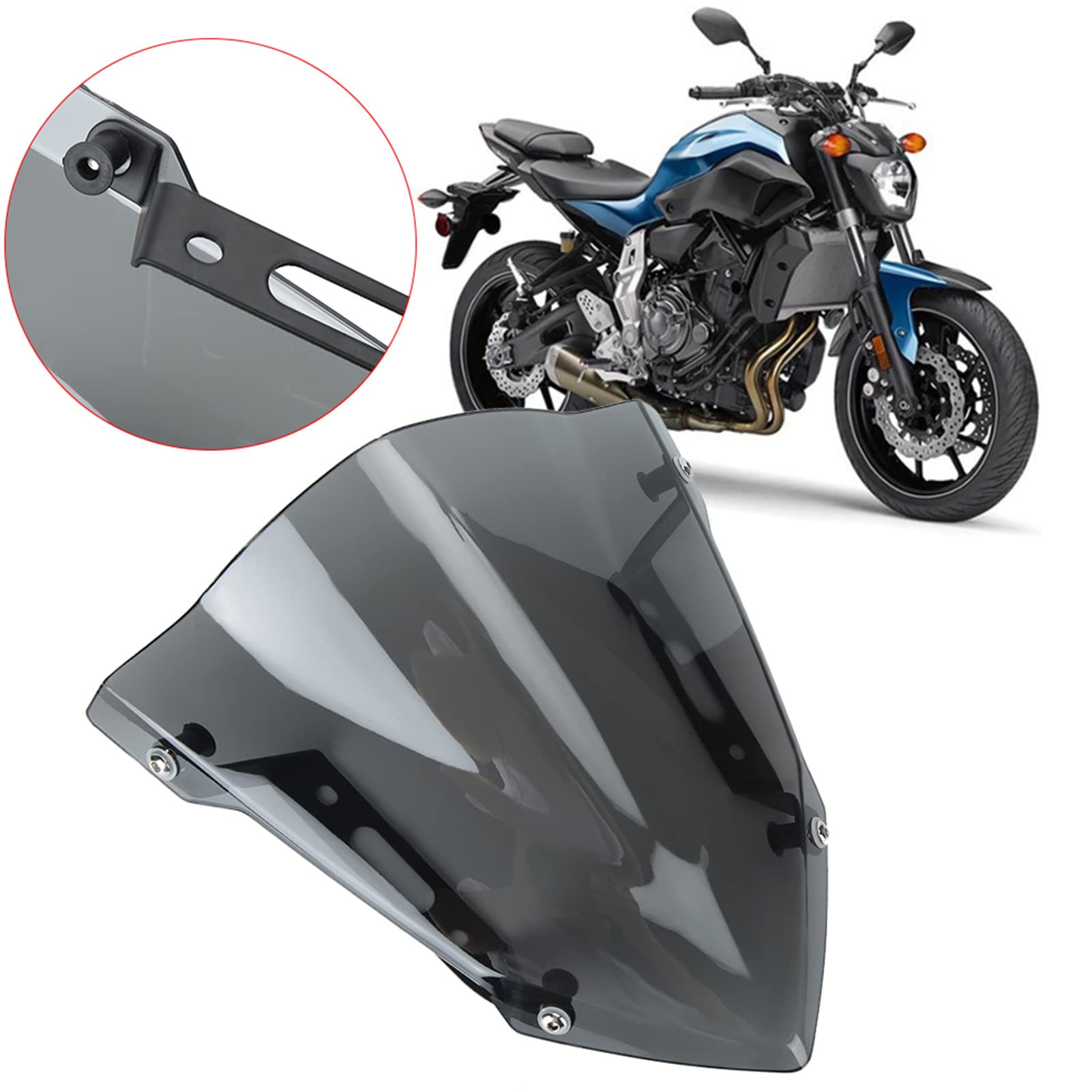 Racing owiewka na przednią szybę, do motocykla na przednią szybę, kolor jasnoszary, sportowy styl Add On
