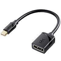 Vista 1 de Cable Matters Adaptador Mini DisplayPort a DisplayPort 1.4 de 32.4 Gbps 8K a DisplayPort 1.4 (Mini DP a DP 1.4) en negro - Resolución 8K @60Hz