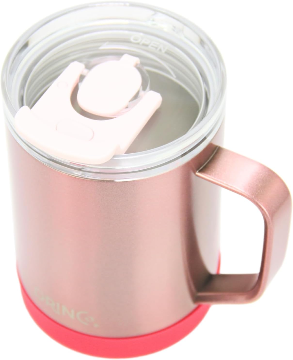 Drinco 16 oz Coffee Mug, Vacuum Insulated Camping Mug with Lid, Double Wall Stainless Steel Travel Mug Insulated Tumblers Coffee Mugs Coffee Cups Tea Cup (16oz Bling Rose Gold) - Image 3