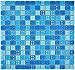 azul celeste Mosaico de vidrio Azulejos de mosaico ducha baño piscina