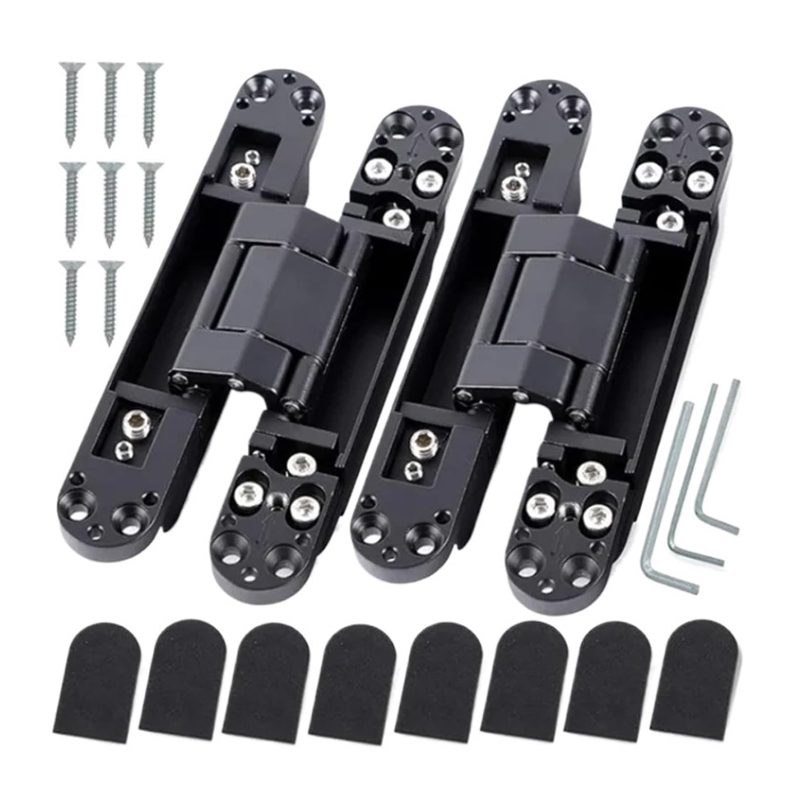 Pjfcewfdgx 2Pcs 80Kg-Black Cross Invisible Door Hinge