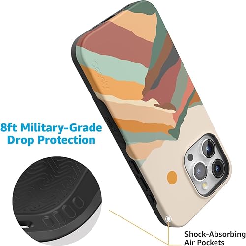 Vista 438 de Casely Funda para iPhone 15 Pro Jardín Secreto Flores mixtas Funda atrevida Compatible con MagSafe y botón de acción Jardín Secreto Floral