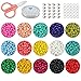 PHOGARY 9000pcs Glass Seed Beads (Size 8/0), Mixed Colors Small Pony Beads Assorted Kit Opaque Colors Lustered Loose Spacer Beads, 3mm Round, Hole 1.0mm for Jewelry Making, DIY Crafting (15 Colors)