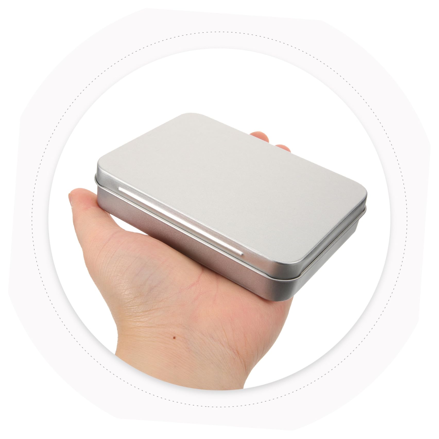 Amazon.co.jp: ibasenice ブリキ缶 ケース ヒンジ付き 11.5×8.5×2.2cm
