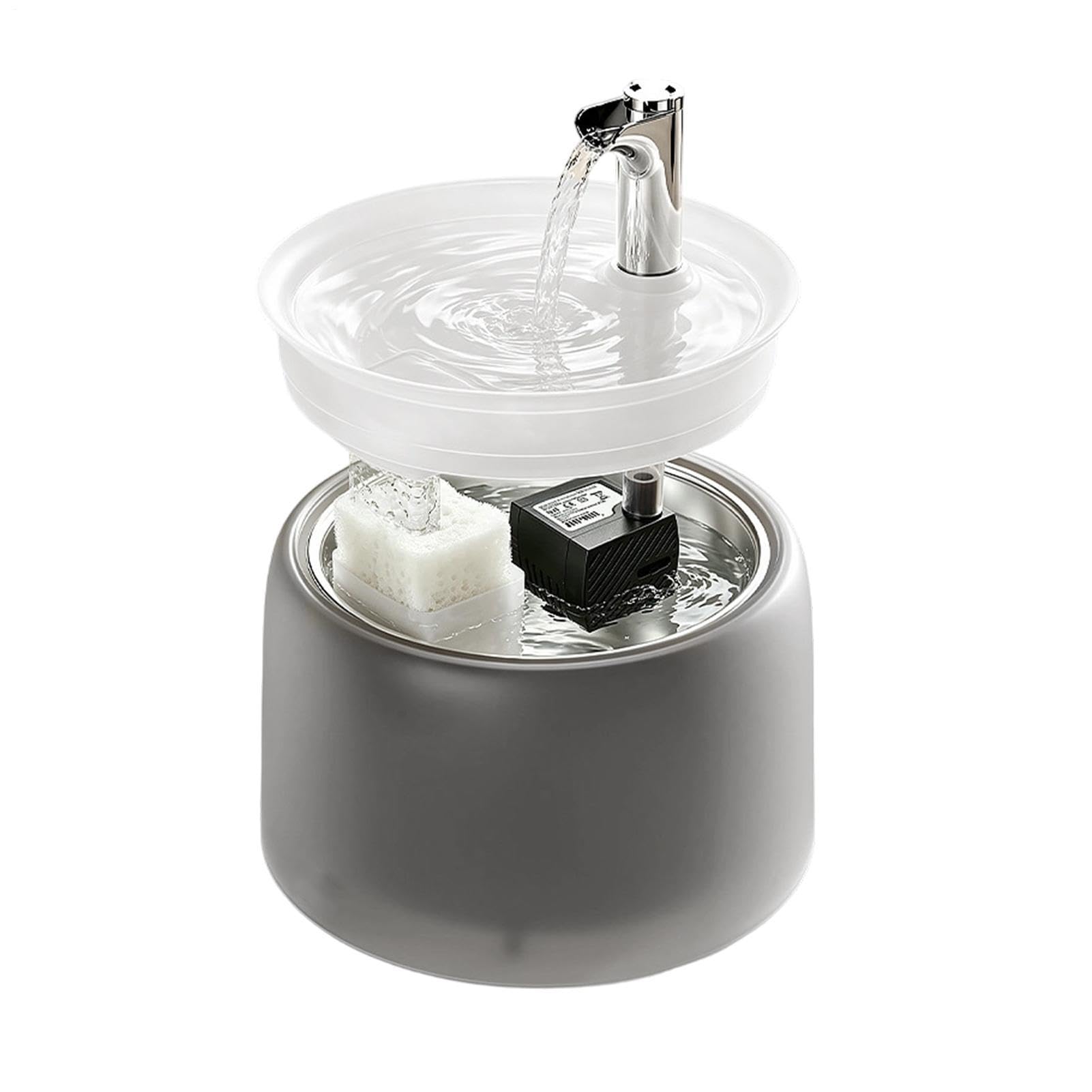 Dispensador de agua de gran capacidad para perros con sistema de filtrado automático