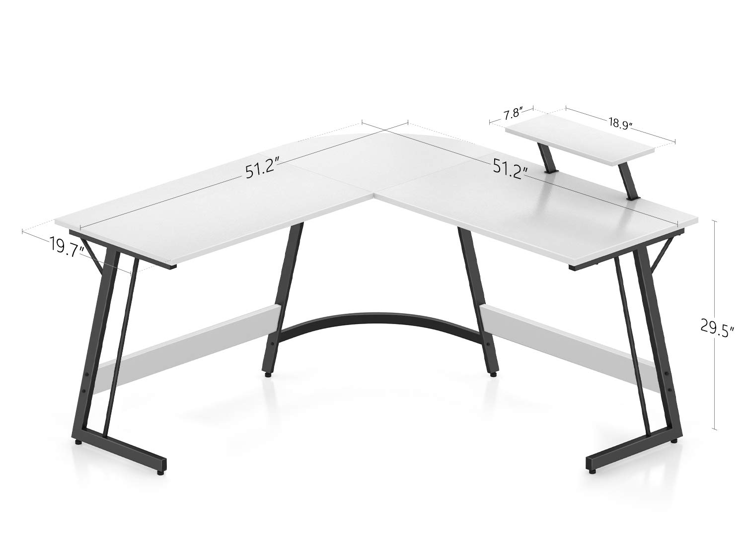 Cubiker Modern LShaped Desk Computer Corner Desk, PC Laptop Writing