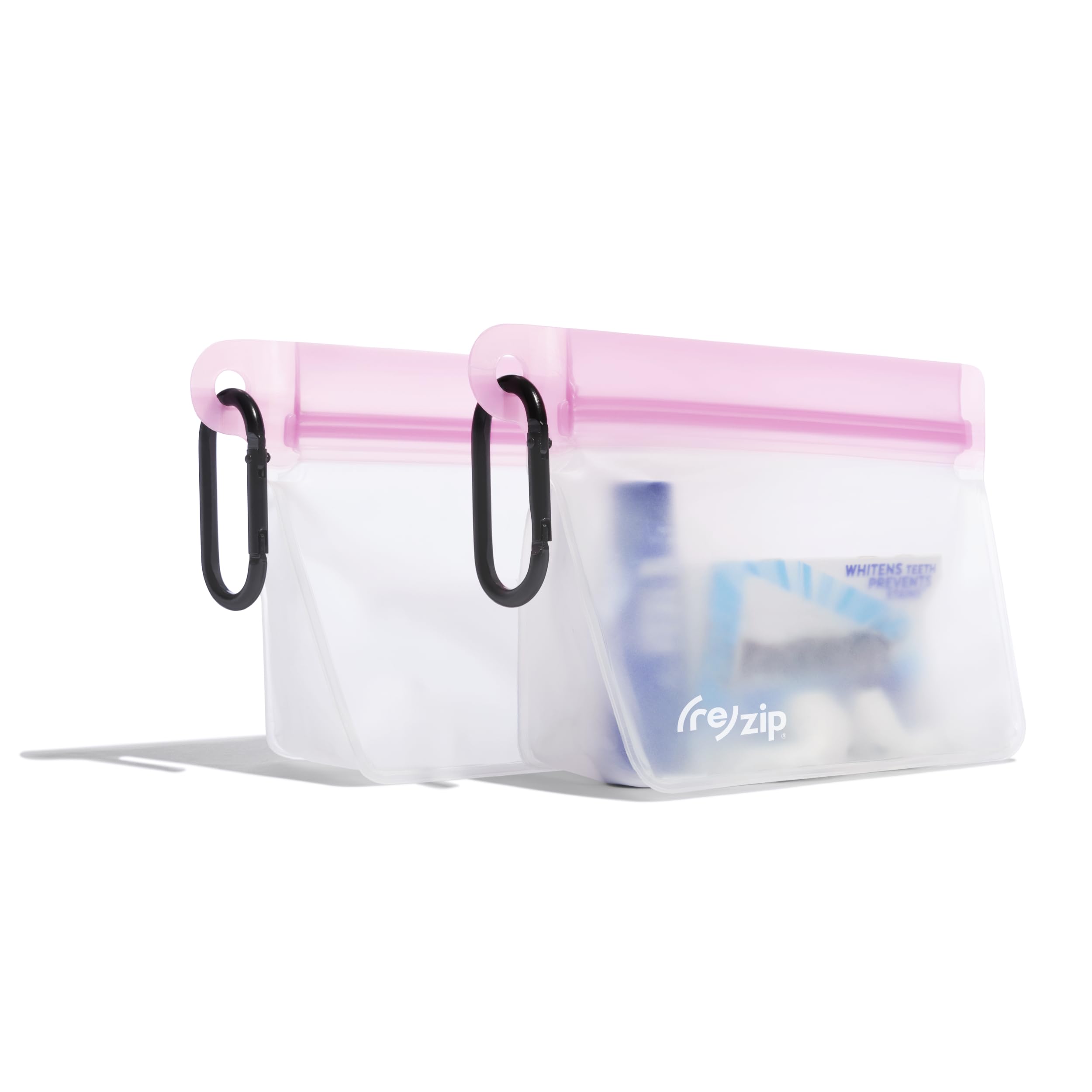 Photo 1 of (re)zip Reusable Snack Bags, 8 oz, 2-Pack, Pink