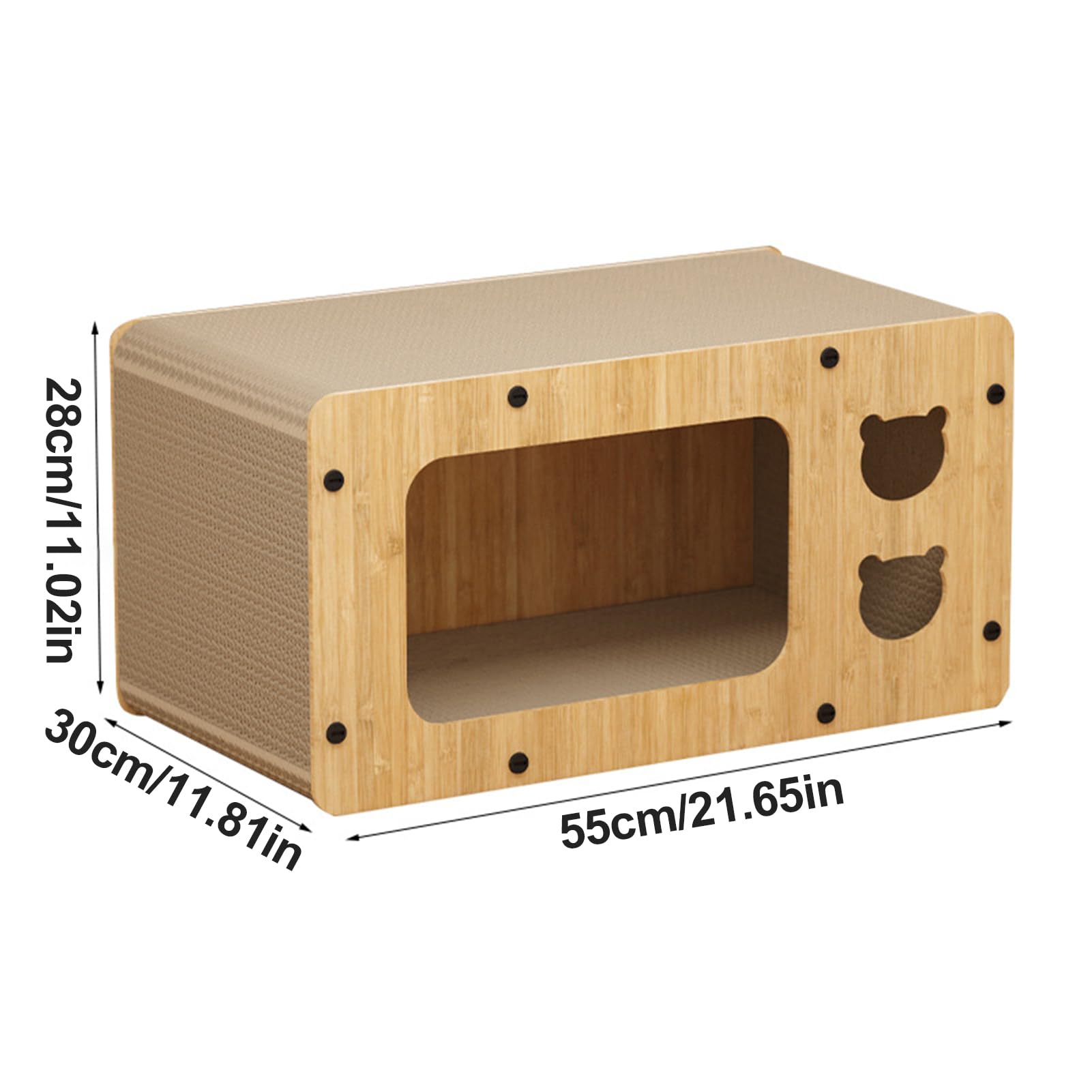 Afilador de garras de gato, caja de rascar para gatos resistente al desgaste, caja de rascar de cartón de alta ressi, Salón de raspador para gatos ondulados, 21,65 x 11,81 x 11,02 pulgadas, | Poste Rascador Tumbonero Para Mascotas Para Gatos De Todos Los