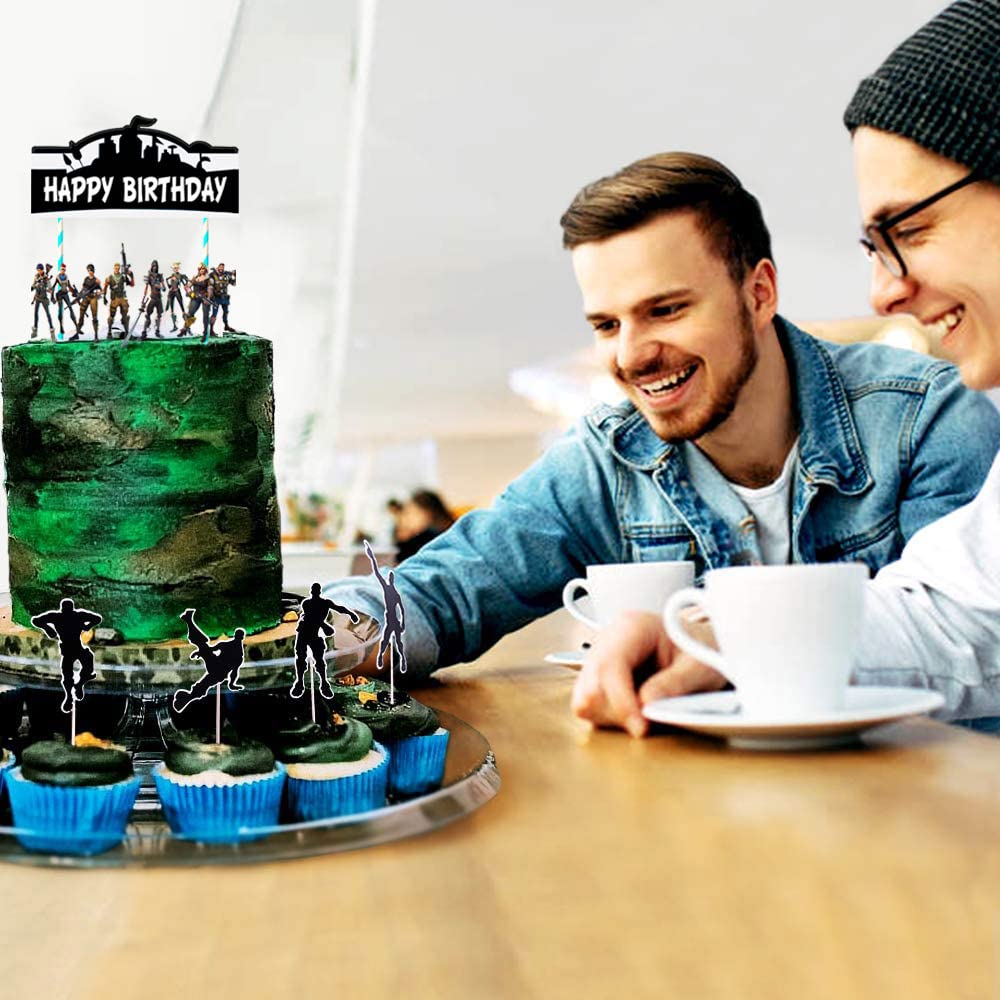 48-teilige Gamer Cake Topper – Geburtstagsdeko Für Kuchen & Cupcakes, Videospiel-Motive