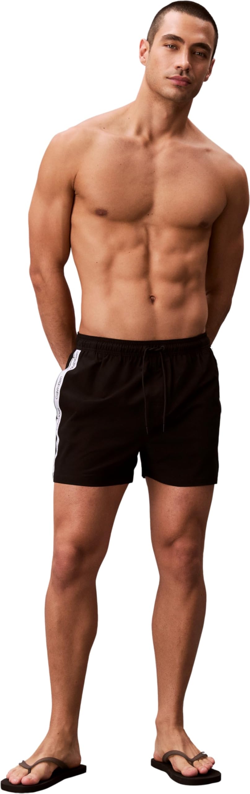 Calvin Klein Short Drawstring Lv00n61039 Pantalones de natación Hombre (Pack de 1)