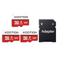 KOOTION Micro SD 16GB Pack 3 Pezzi Scheda MicroSD 16GB A1 U1 Classe 10 Memoria Micro