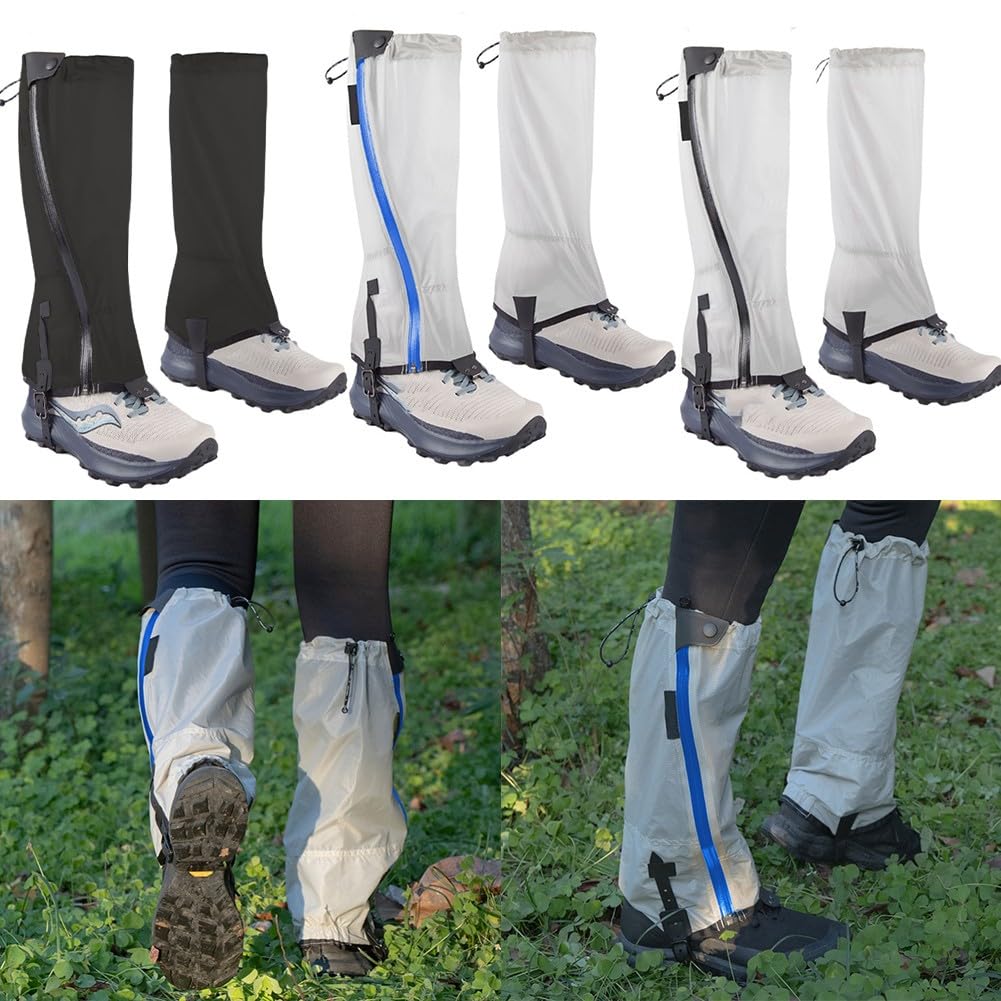 Ghette da escursionismo, impermeabili, traspiranti, rivestite in PU4000, in nylon 20D, con design Hypalon resistente agli strappi e parti sostituibili, per uomini e donne, per attività