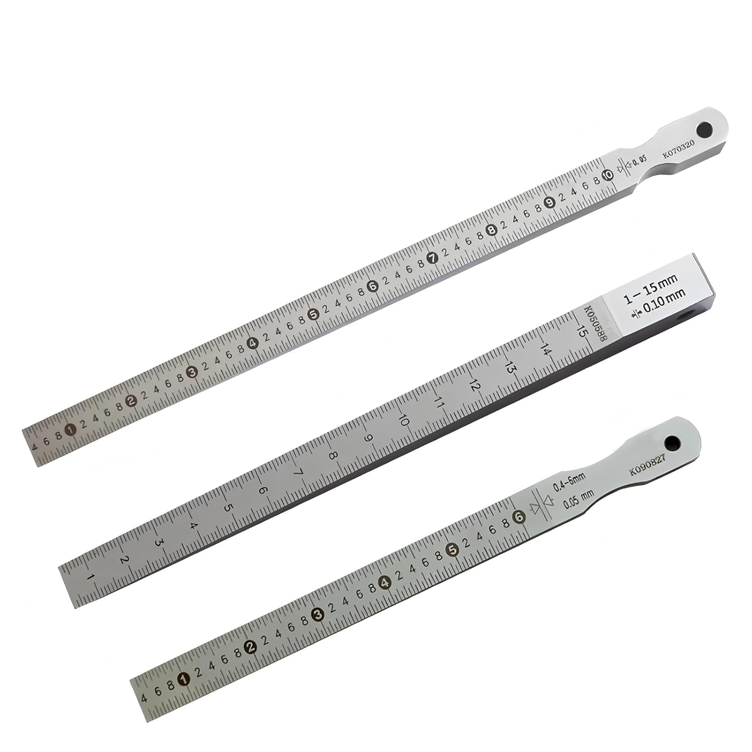 Precision Wedge Gap Feeler Gauge with High-Contrast Markings, Stainless Steel Taper Gauge for Automotive Repair & Metalworking - Easy-Read Scale Design, Clear Numerical Identification (1-15mm)