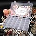 KLOUD City Clear Plastic Jewelry Box Organizer Storage Container with Adjustable Dividers (36 Grids)