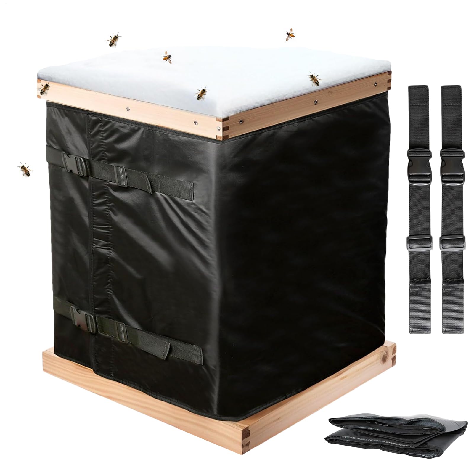 Housse de boîte à abeilles, isolation hivernale pour ruche | Housse d'isolation thermique en tissu Oxford,Boîte à abeilles réutilisable, housse de Protection réglable pour ruche, couverture de