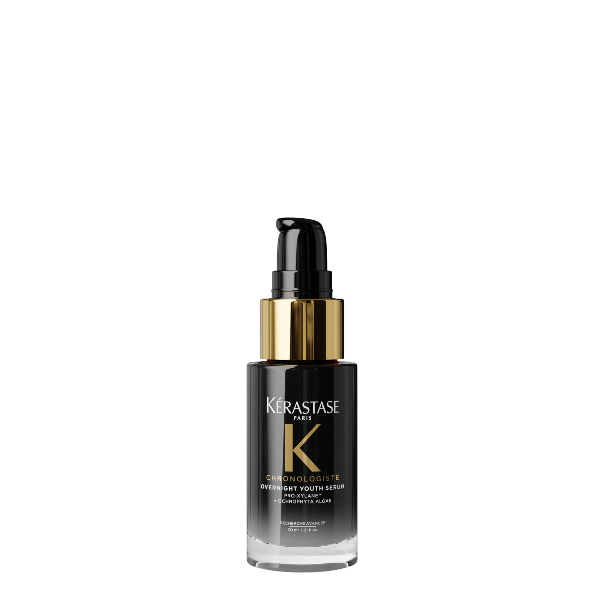 KERASTASE Chronologiste - Serum Cheveux Nuit Jeunesse - Efface 5 Signes de l'Âge en 1 Nuit - +92% de Force - Pro-Xylane & Algue Ochrophyte - Cheveux Affaiblis par les Effets du Temps - 30 ml