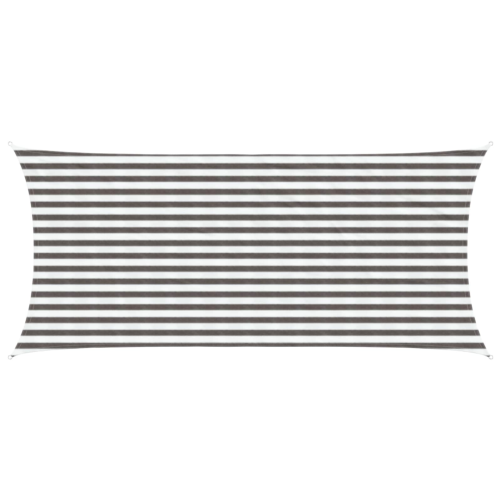 Voile d'ombrage jardin terrasse balcon rectangulaire 2x4.5m gris blanc