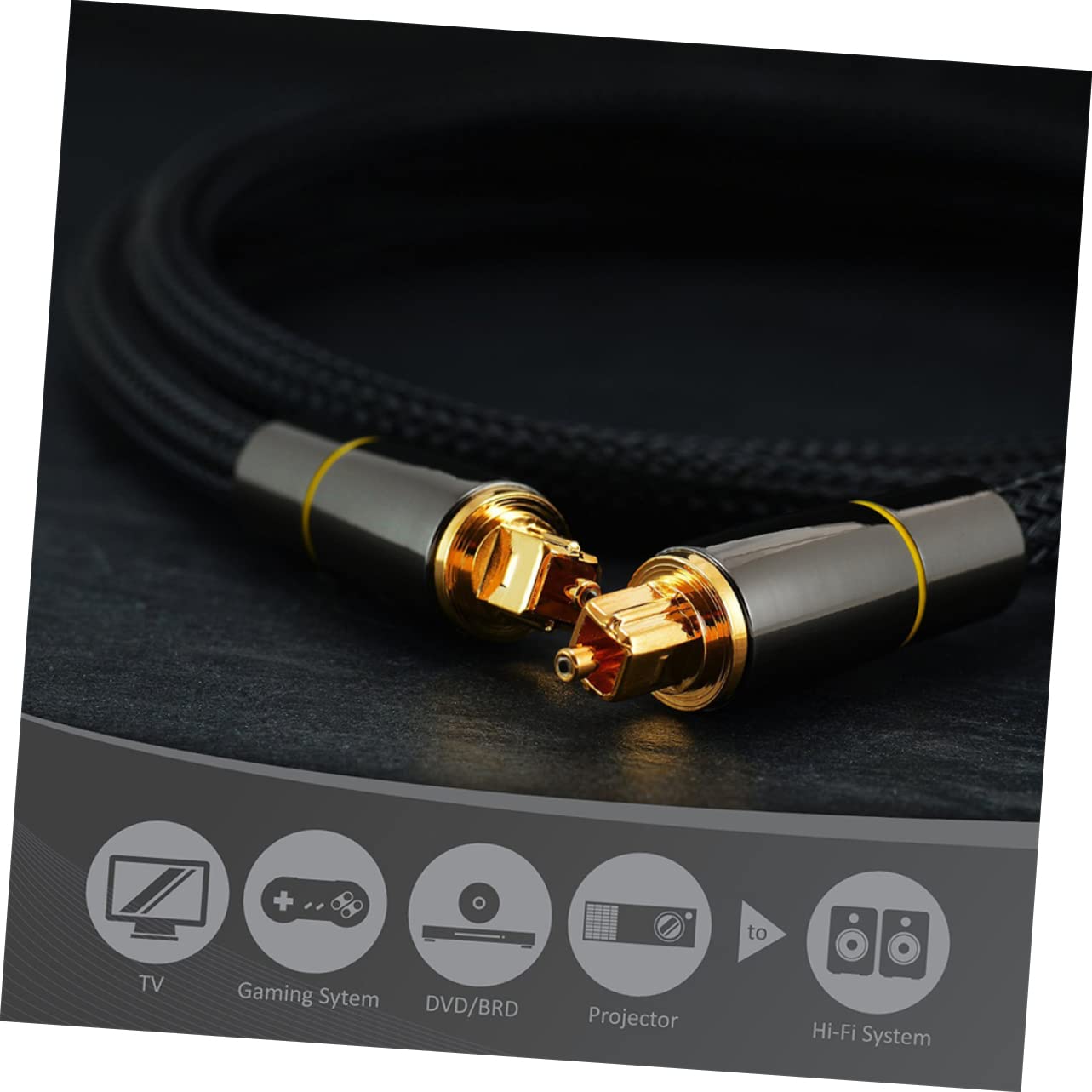 UPKOCH 3pezzi Cavo Audio Ottico Cavo Digitale Per Console Di Gioco Sound Bar e Tv Placcato Per Qualità Del Suono Superiore e Trasmissione Senza Perdite