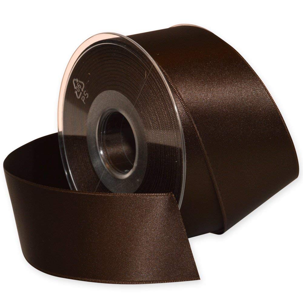 Morex Ribbon 03540/25-046 DF Swiss Satin Ribbon 1.5" X 27 YD Chocolate Ribbon for Gift Wrapping, Birthday Gift Cards, Satin Dress for Women, Silk Ribbons for Crafts, Wedding Gifts for Couple