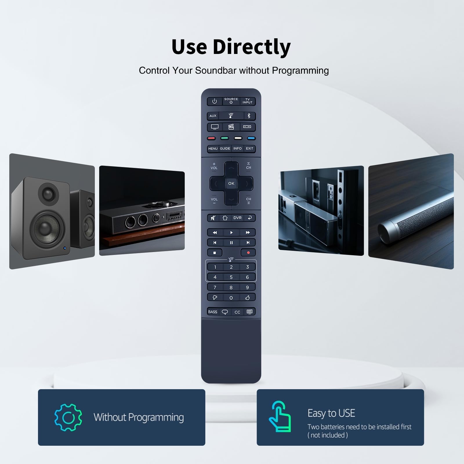 Zamienny pilot zdalnego sterowania do Bose Hi-Fi SoundTouch 300 kompatybilny z systemem głośników ST300 Soundbar