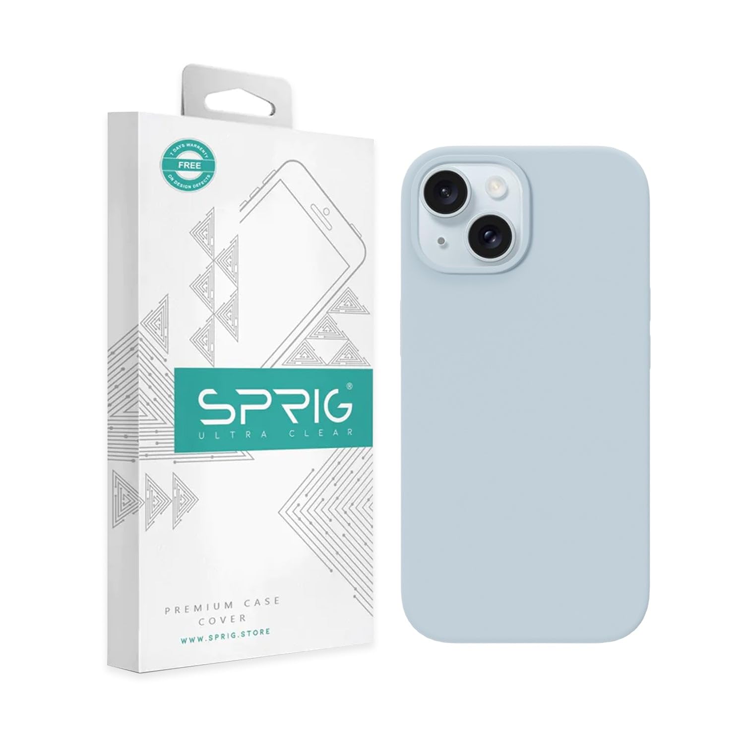 SPRIG Compatible with Apple iPhone 15 Phone Liquid Silicone Premium Back Cover Drop Tested Shock Proof Mobile Case for Men, Women, Boys and Girls with Camera Protection (Pastel Light Blue) (B0D4G6XRDK) Amazon Price History, Amazon Price Tracker
