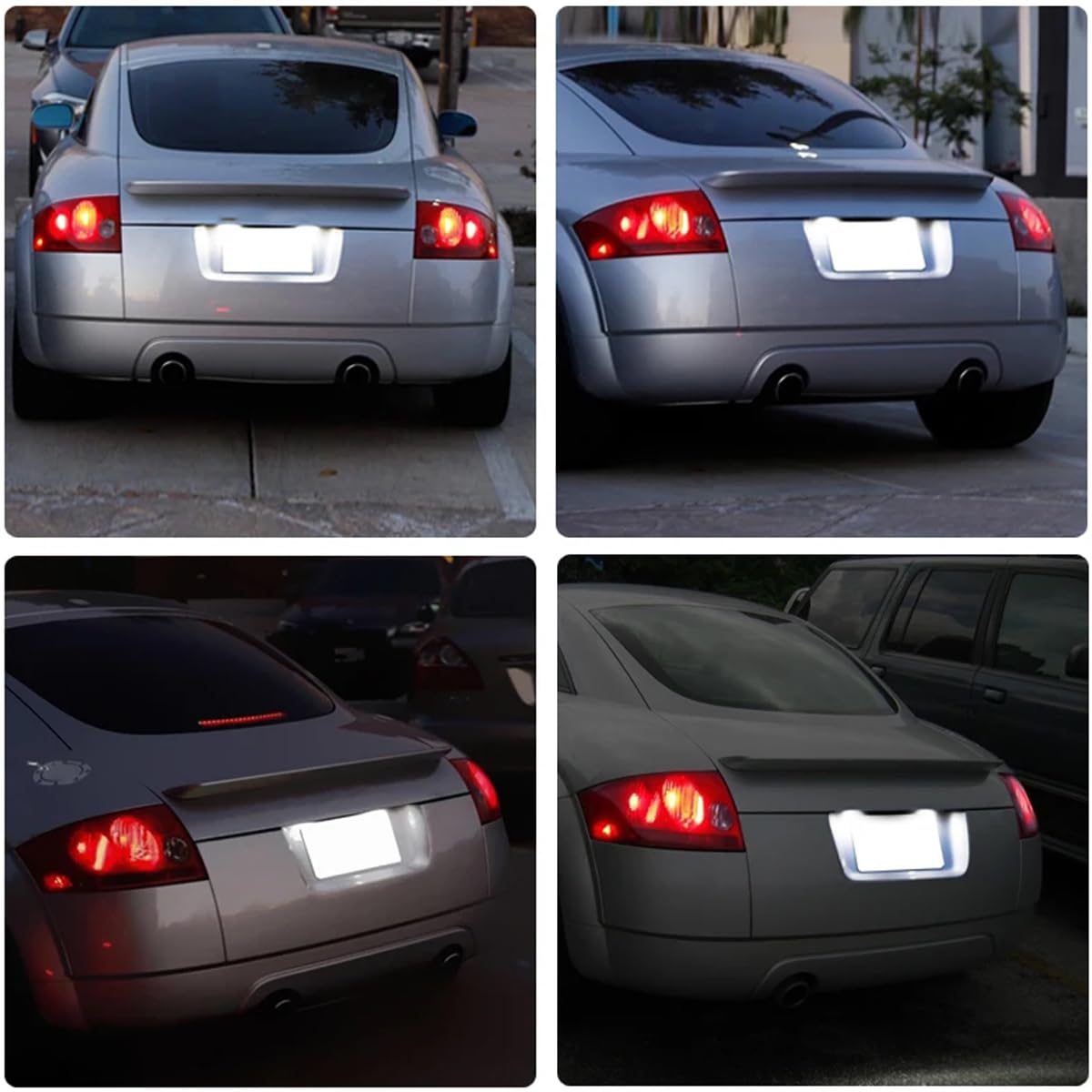 Światła LED do Tablicy Rejestracyjnej Białe Ksenonowe BEZ BŁĘDÓW Compatible For Audi TT MK1 8N 1999-06 Roadster 8N9 1999-2006 Coupe 8N3 1998-2006 Wodoszczelne Oświetlenie Tylne 6000K 2 Sztuki
