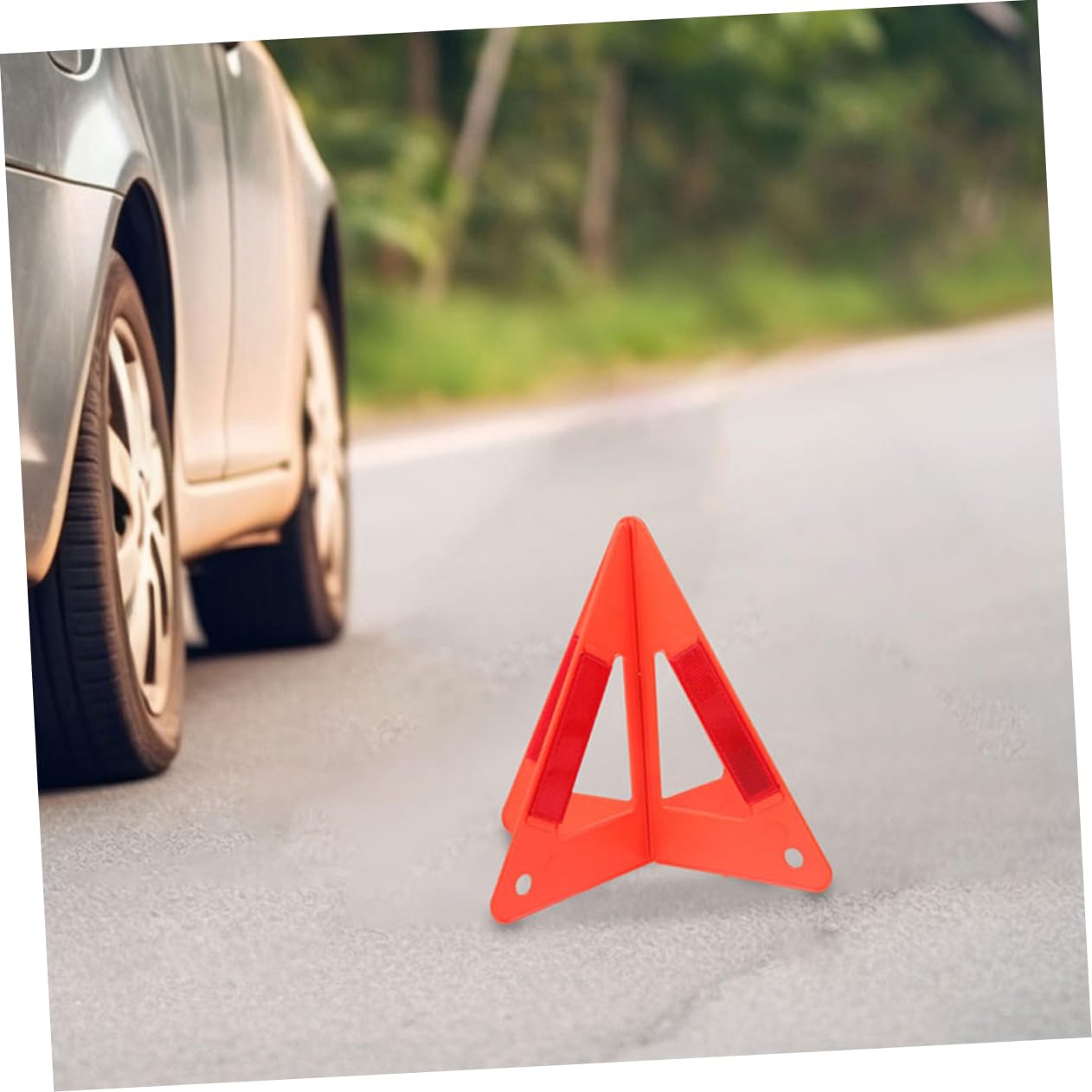 Triángulo de Advertencia de Emergencia para Coche 5piezas Rojo
