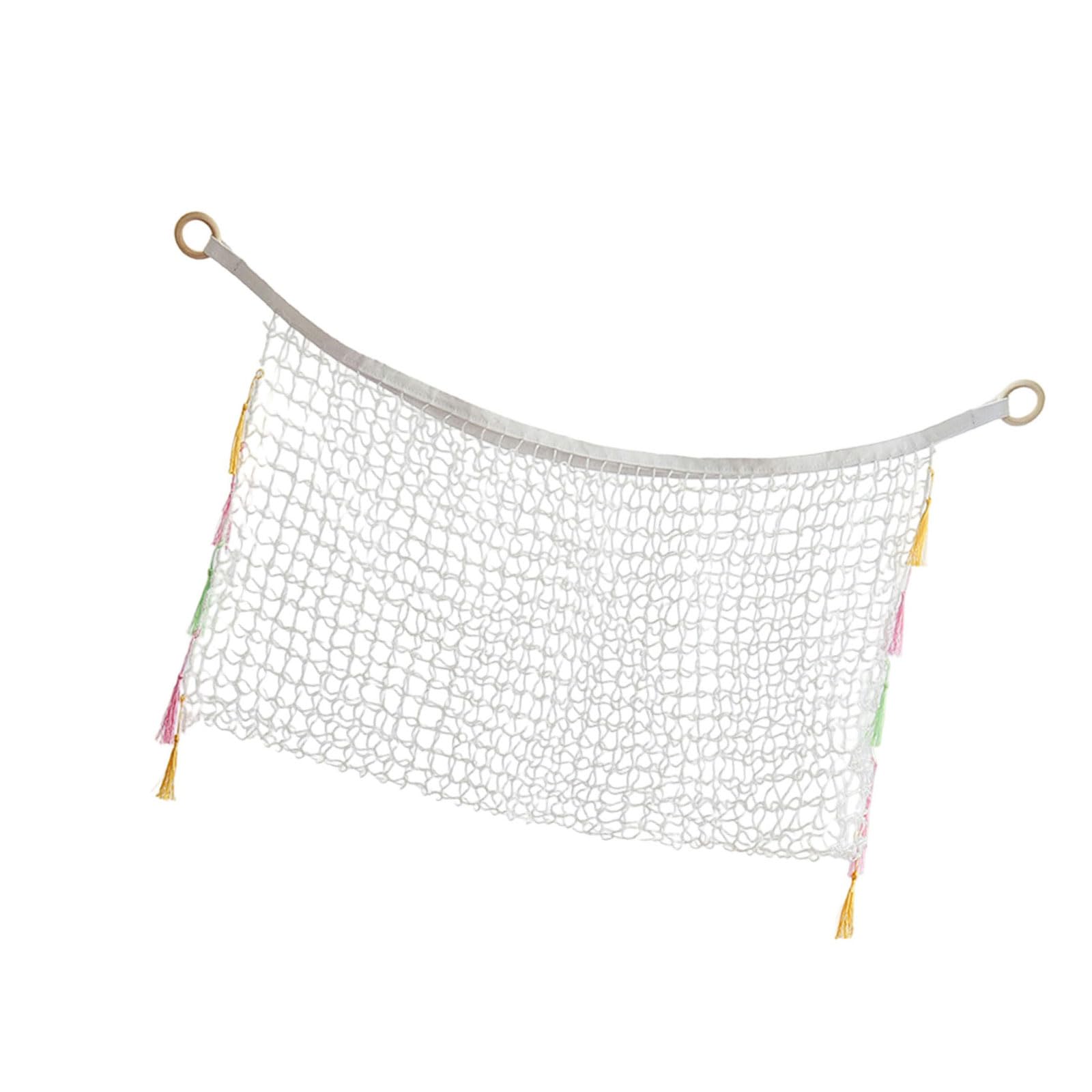MICFENY Playroom Storage Net Macrames Toy Hammock Stuffed Animals Storage Net for Bedroom or Nursery Corner Hanging Organizers