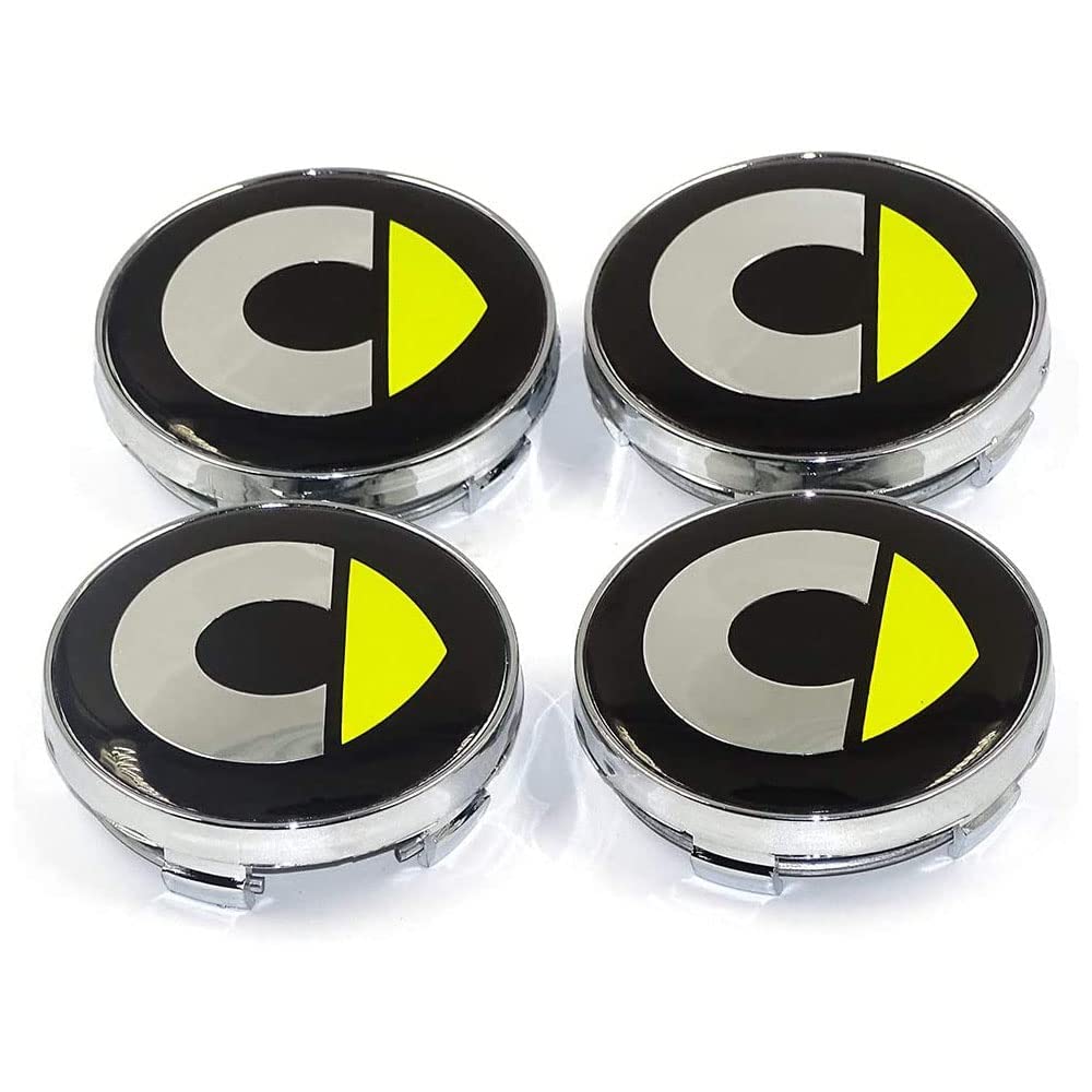 4 Pièces Auto Cache Moyeux Pour Smart 450 451 453 Fortwo Forfour, Centre Jante Capuchons Enjoliveurs Roue Haute Qualité Capuchon Central