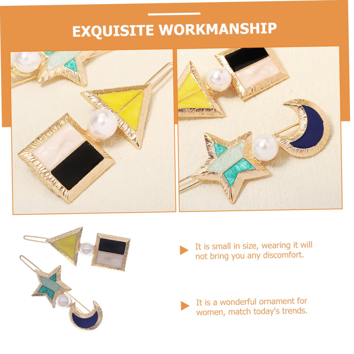 Didiseaon 10 Piezas pinza para el pelo con geométricas womens barrettes for hair pinzas para el cabello pasadores pinzas para el cabello decorativas pasadores de pelo Celebridad