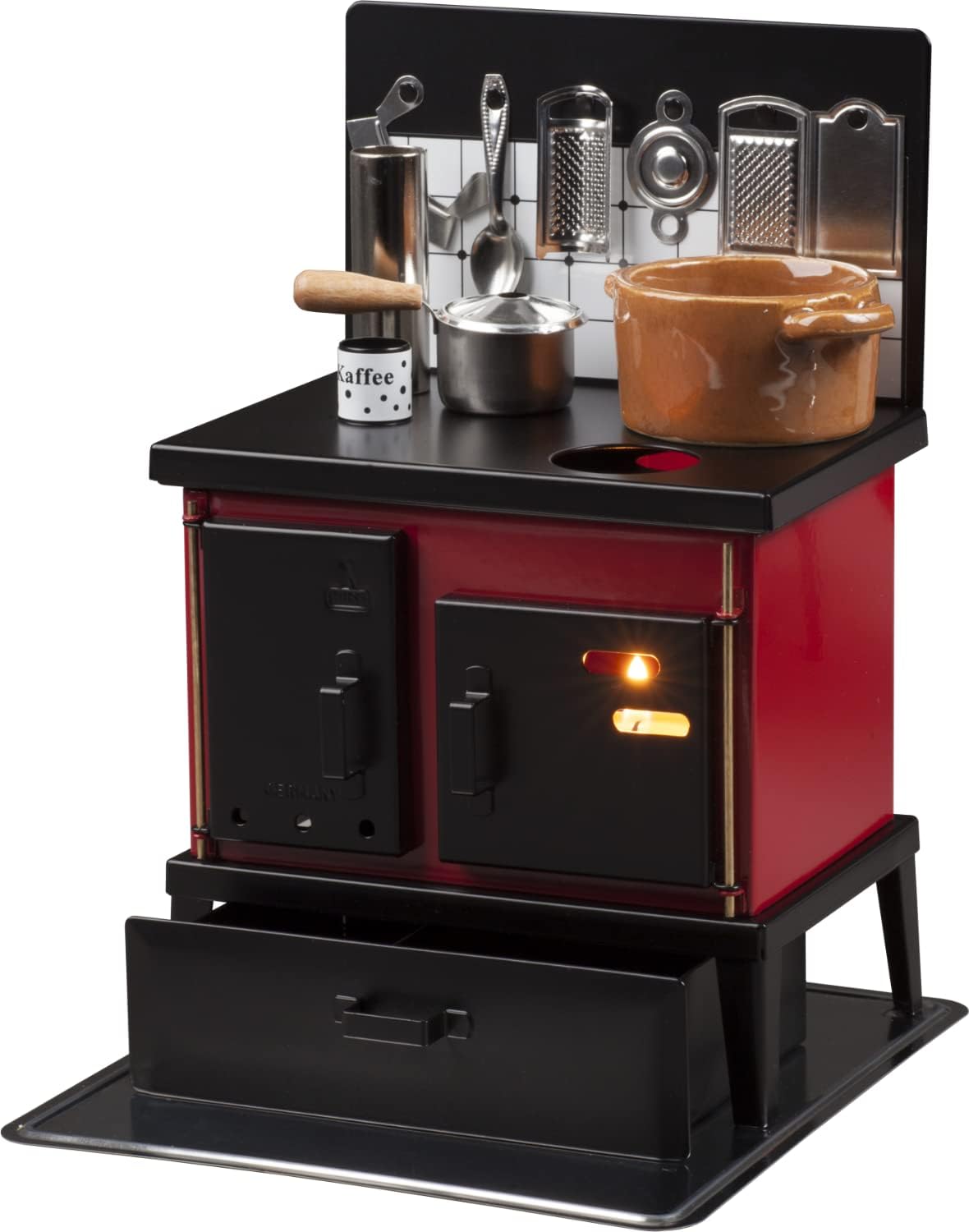 Multi-Purpose Steel Oven Stove Miniature Kitchen German Incense Smoker Oil Diffuser Cup Warmer (White/Black)