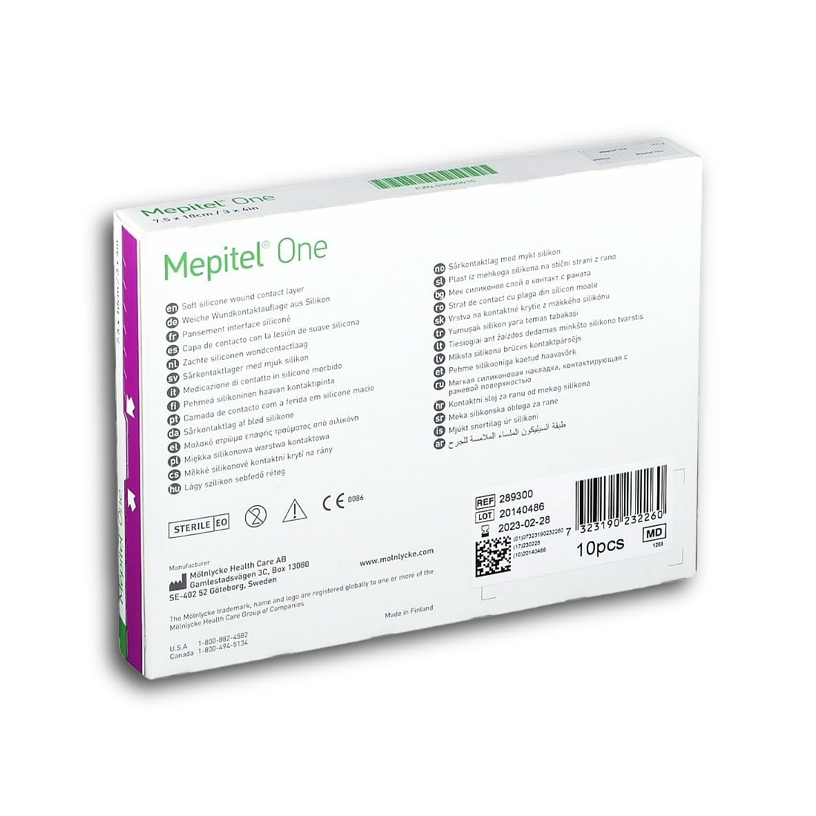 Mepitel compresa One silicona interfaz 7,5 x 10 cm Pack de 10