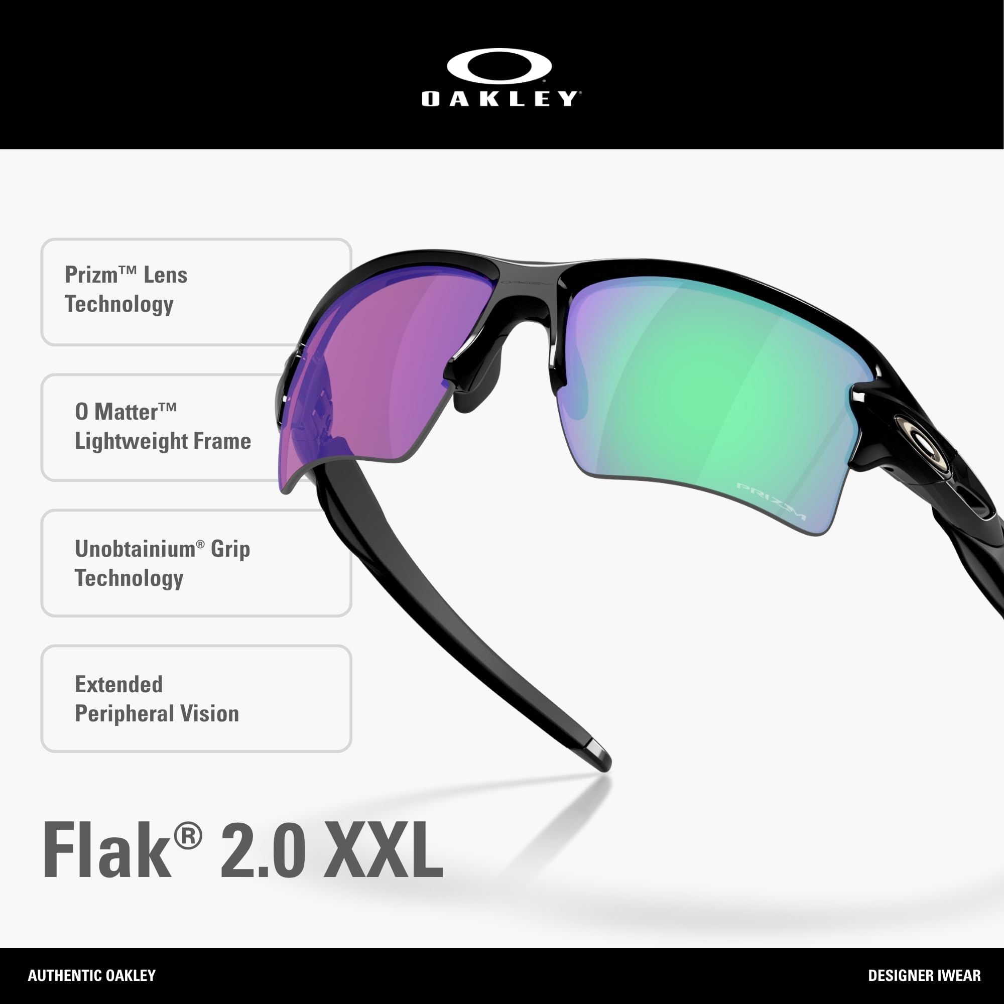 Oakley Prizm męskie okulary przeciwsłoneczne, polerowana czarna oprawka, 63 mm