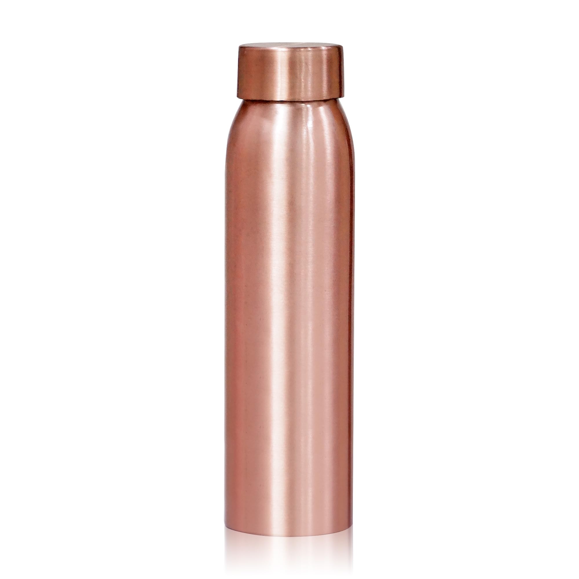 Fijoo Best Pure Copper Water Bottle - NEW Improved Cap - 1000ml/34oz Capacity - Joint Free & Leak Proof - Ayurvedic Purity Health Benefits - Great for Sports, Gym, Yoga & Travel
