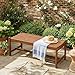 COSTWAY Gartenbank Holz Wetterfest, Sitzbank ohne Lehne, 2-Sitzer Holzbank, Balkonbank aus Hartholz, Blumenbank für Garten, Balkon, Terrasse, 112 x 51 x 41,5 cm (Natur)