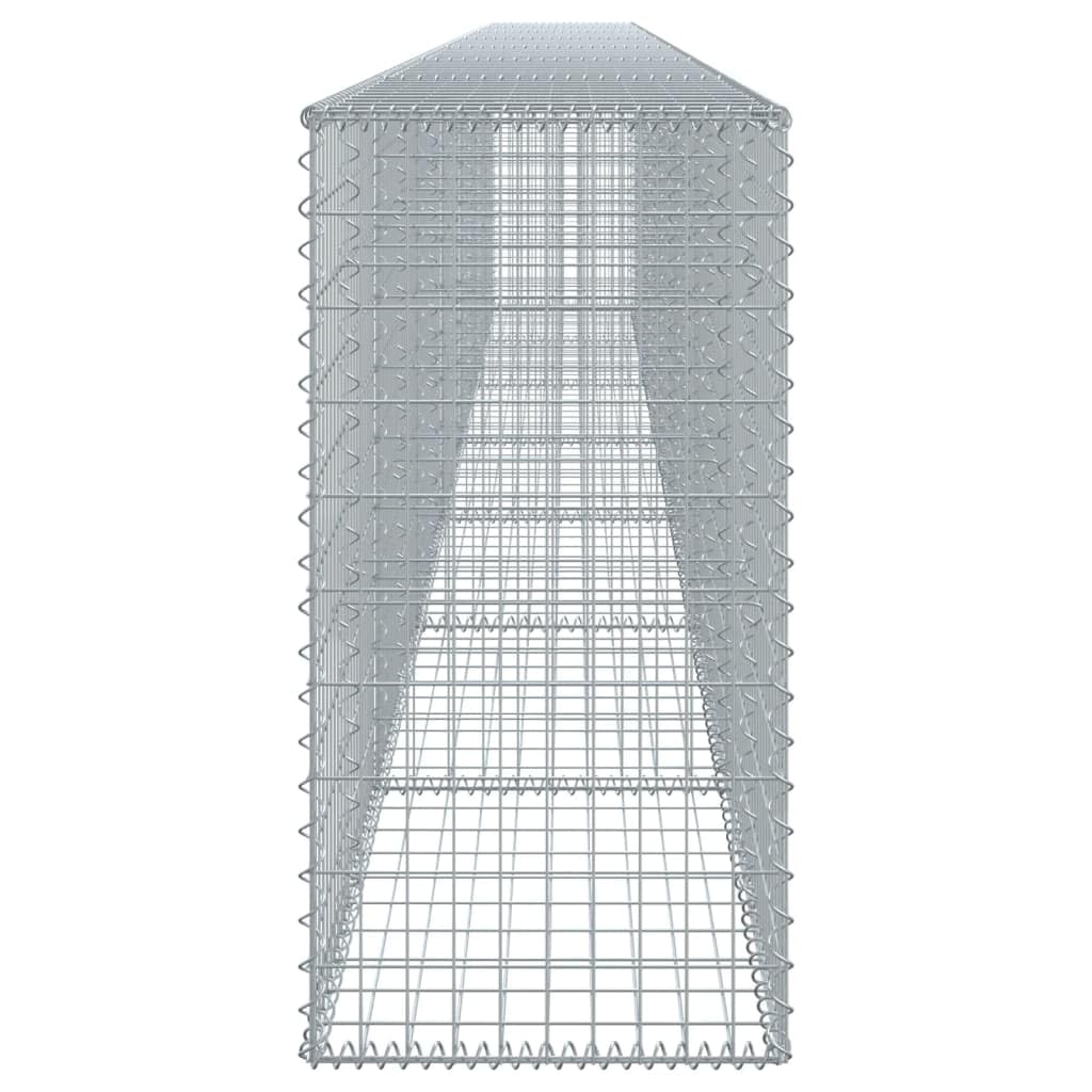 Gavión con tapa, 700 x 50 x 100 cm, cesta de piedra | Cesta de piedra resistente para jardín y exterior para paisajismo creativo y protección visual.