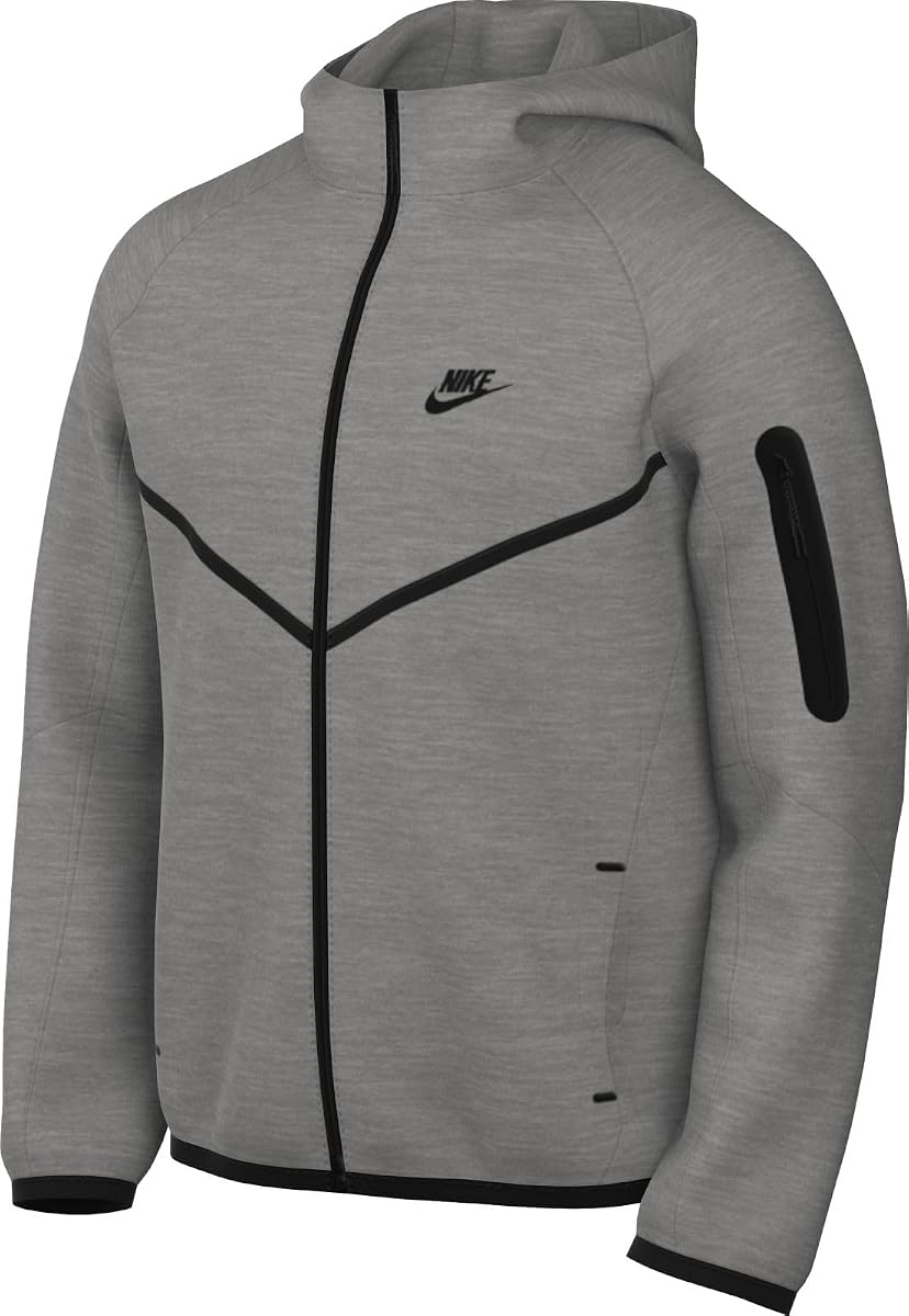 Chaqueta Nike Windrunner de polar gris con cremallera completa
