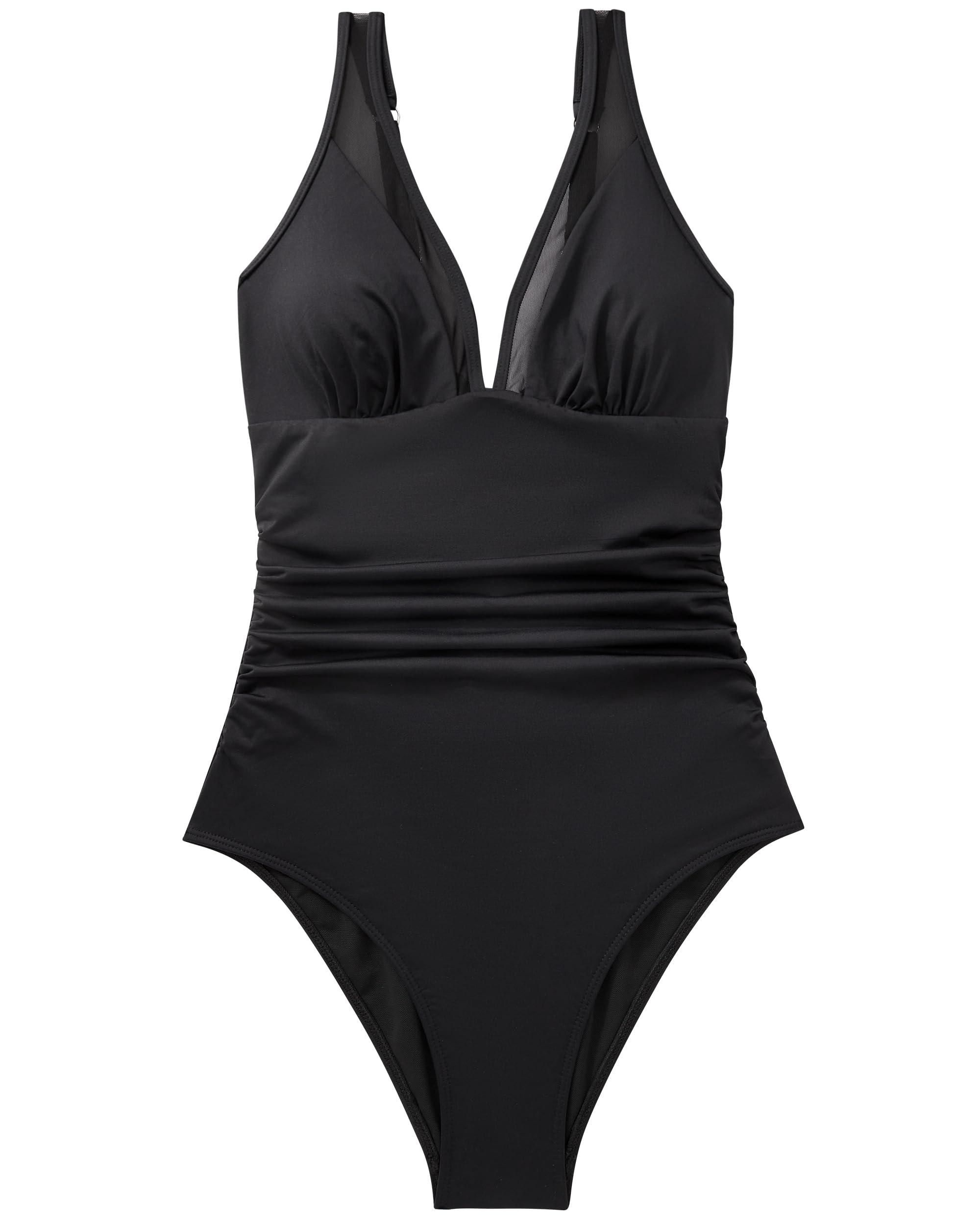 RXRXCOCO V Ausschnitt Sexy Mesh Badeanzug Damen Bauchweg Shape Bademode Rückenfrei Badeanzug Mit Cups Swimsuit