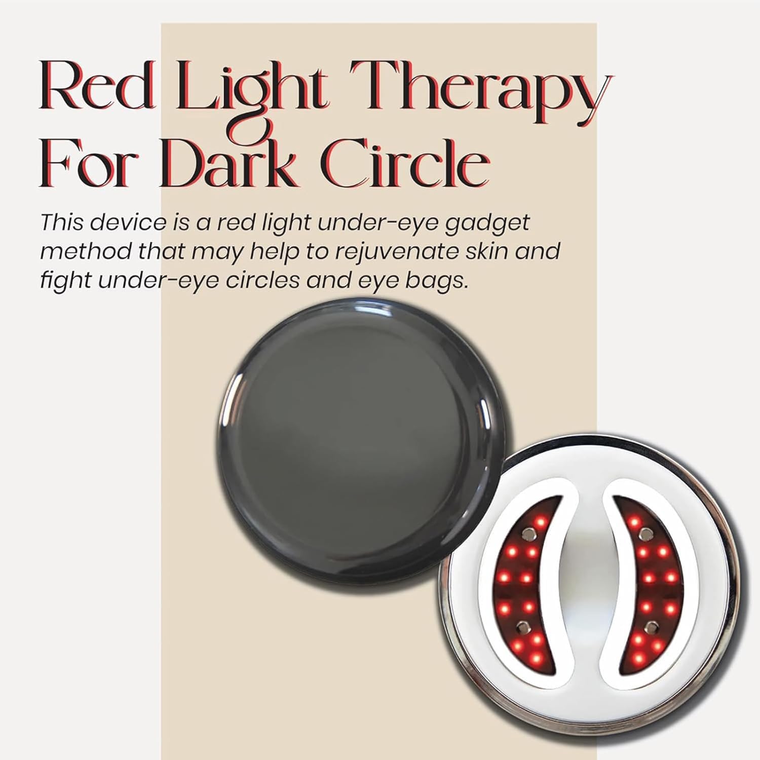 Eye LED Red Light Therapy, EMS Eye Massager, Appareil de Traitement Anti-âge des Yeux pour Les cernes, Les Poches dans Les Yeux, l'inflammation, Les Rides des Yeux
