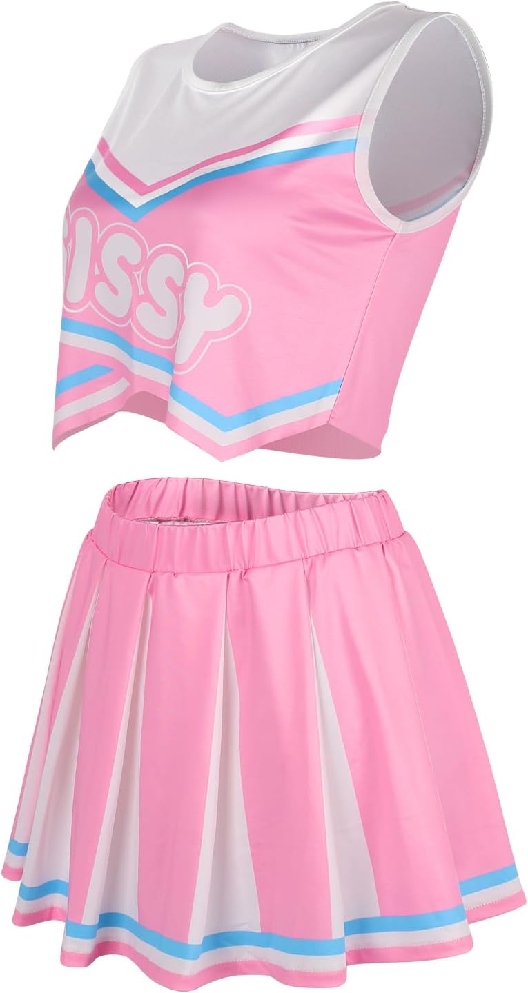 Littleforbig Unisex Sleeveless Loungewear Babydoll Cheer Sissy Croptop Bralette Set - Image 5