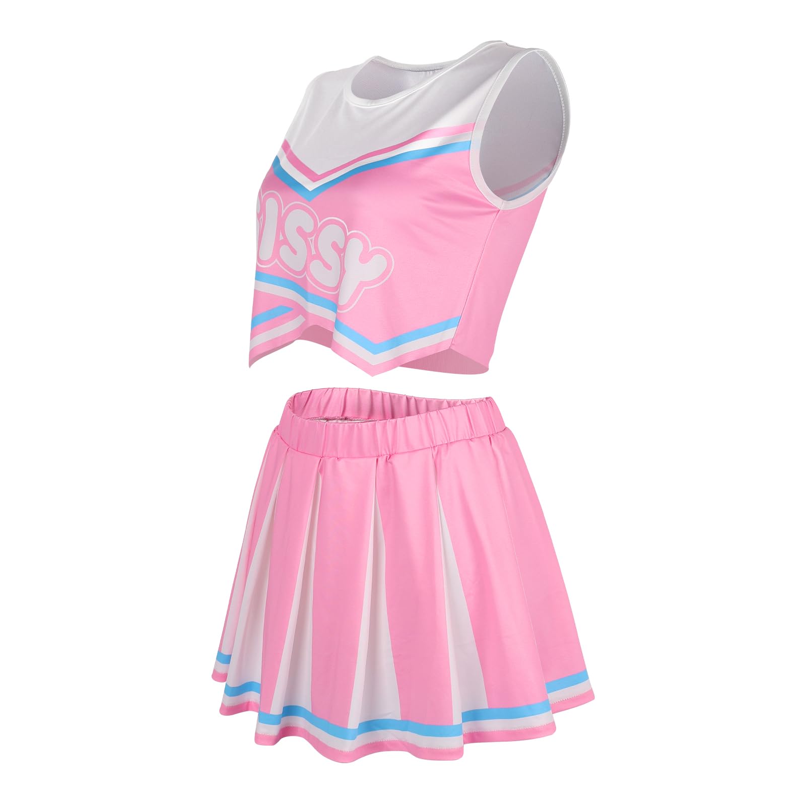 LittleForBig Unisex Ärmellose Loungewear Babydoll Cheer Sissy Croptop Minirock Bralette Set